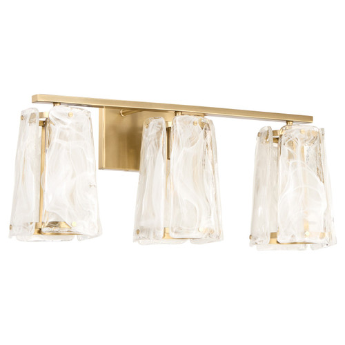 Quorum Prestige Three Light Vanity in Aged Brass - 5575-3-80