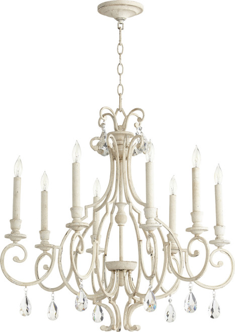Quorum Ansley Eight Light Chandelier in Persian White - 6014-8-70