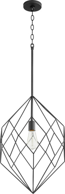 Quorum One Light Pendant in Textured Black - 8005-69