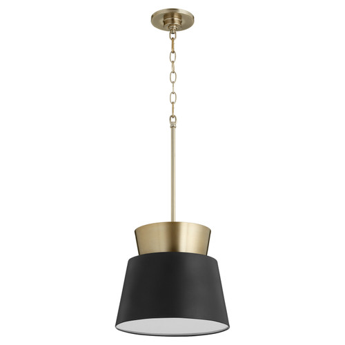 Quorum Trapezoids Pendants One Light Pendant in Textured Black - 8006-6980