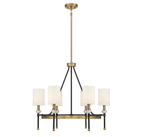 Savoy House Tivoli Six Light Chandelier in Matte Black with Warm Brass - 1-1893-6-143 Savoy House Tivoli Six Light Chandelier in Matte Black with Warm Brass - 1-1893-6-143