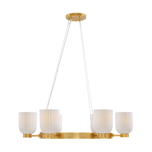 Savoy House Isla Blanca Six Light Chandelier in Warm Brass - 1-3170-6-322 Savoy House Isla Blanca Six Light Chandelier in Warm Brass - 1-3170-6-322