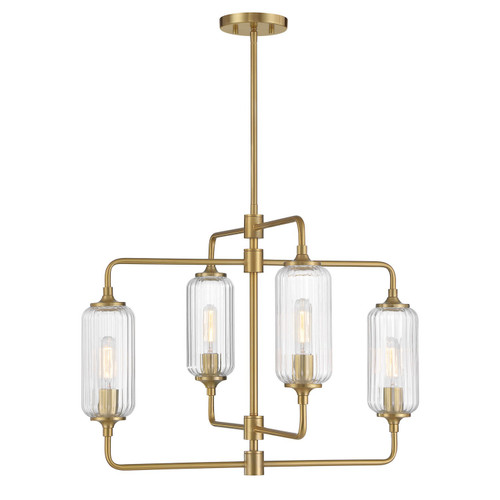 Savoy House Holton Four Light Chandelier in Warm Brass - 1-3025-4-322