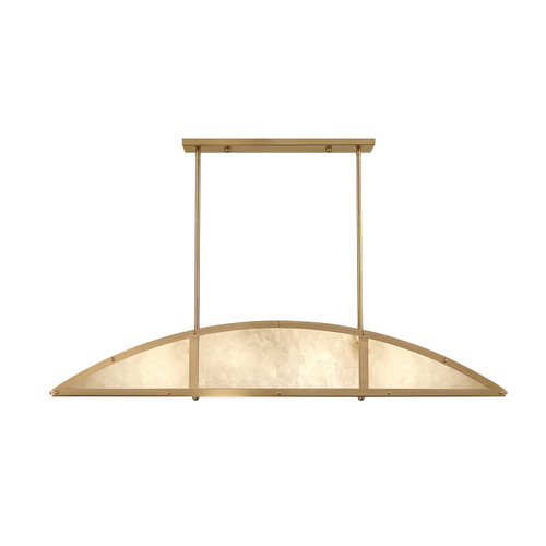 Savoy House Legacy Four Light Linear Chandelier in Warm Brass - 1-6219-4-322 Savoy House Legacy Four Light Linear Chandelier in Warm Brass - 1-6219-4-322