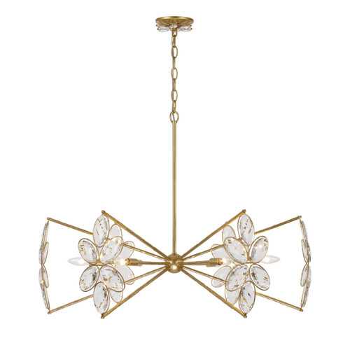 Savoy House Marbella Six Light Chandelier in Gold Shimmer - 1-4529-6-221 Savoy House Marbella Six Light Chandelier in Gold Shimmer - 1-4529-6-221