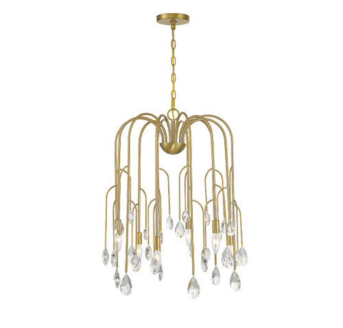 Savoy House Anholt Six Light Chandelier in Noble Brass - 1-6686-6-127 Savoy House Anholt Six Light Chandelier in Noble Brass - 1-6686-6-127