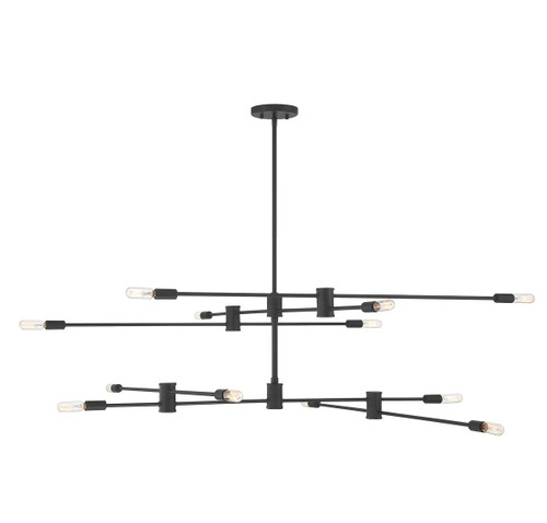 Savoy House Lyrique 12 Light Chandelier in Matte Black - 1-7001-12-89