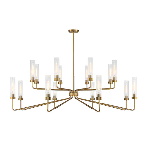 Savoy House Baker 16 Light Chandelier in Warm Brass - 1-8862-16-322