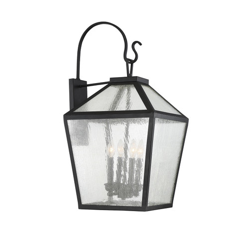 Savoy House Woodstock Four Light Outdoor Wall Lantern in Black - 5-102-BK