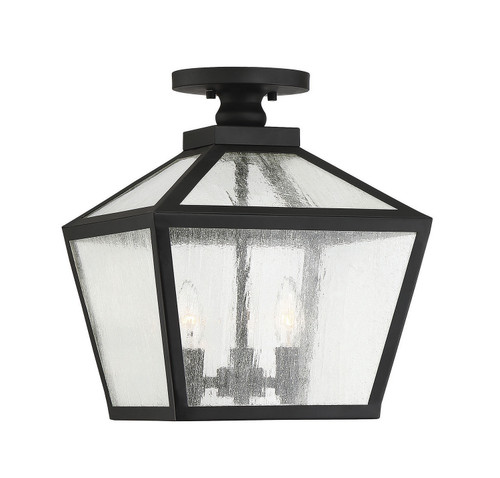 Savoy House Woodstock Three Light Flush Mount in Black - 5-105-BK