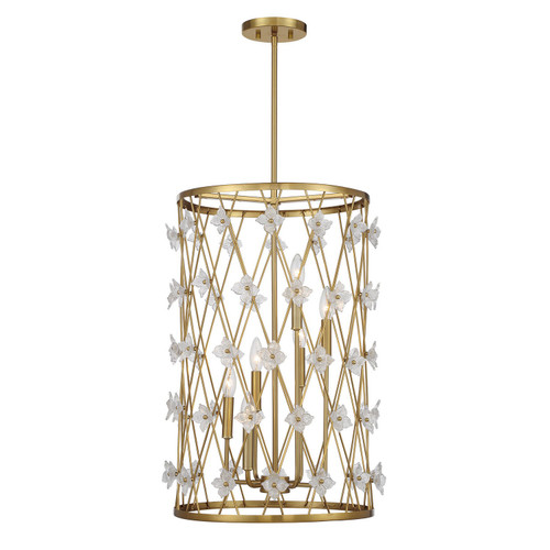 Savoy House Bailey Six Light Pendant in Warm Brass - 3-8412-6-322 Savoy House Bailey Six Light Pendant in Warm Brass - 3-8412-6-322