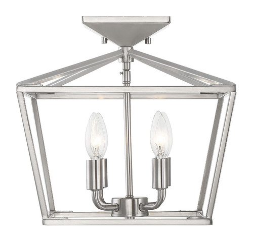 Savoy House Townsend Four Light Semi-Flush Mount in Satin Nickel - 6-328-4-SN Savoy House Townsend Four Light Semi-Flush Mount in Satin Nickel - 6-328-4-SN