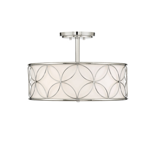 Savoy House Reid Four Light Semi-Flush Mount in Polished Nickel - 6-1953-4-109 Savoy House Reid Four Light Semi-Flush Mount in Polished Nickel - 6-1953-4-109