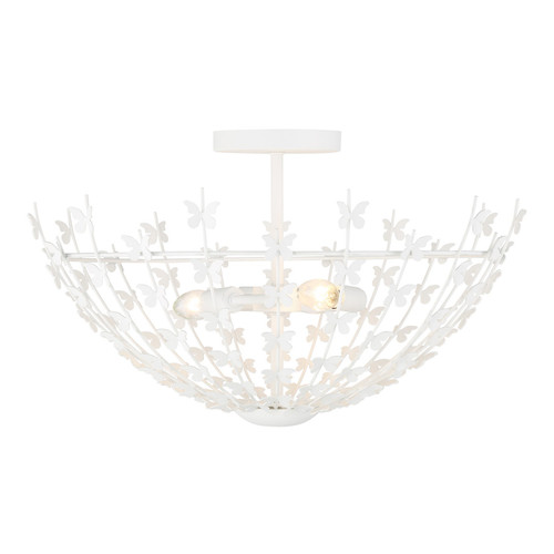Savoy House Birch Three Light Semi-Flush Mount in Bisque White - 6-4198-3-83 Savoy House Birch Three Light Semi-Flush Mount in Bisque White - 6-4198-3-83