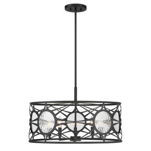 Savoy House Balfour Five Light Convertible Semi-Flush /Pendant in Matte Black - 6-5065-5-89 Savoy House Balfour Five Light Convertible Semi-Flush /Pendant in Matte Black - 6-5065-5-89