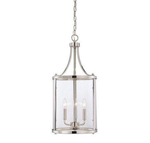 Savoy House Penrose Three Light Foyer Pendant in Polished Nickel - 7-1040-3-109 Savoy House Penrose Three Light Foyer Pendant in Polished Nickel - 7-1040-3-109
