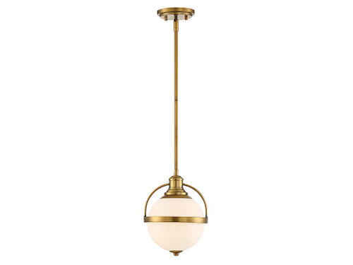 Savoy House Westbourne One Light Pendant in Warm Brass - 7-3100-1-322