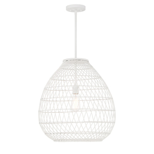 Savoy House Maya One Light Pendant in Bisque White - 7-7681-1-83 Savoy House Maya One Light Pendant in Bisque White - 7-7681-1-83