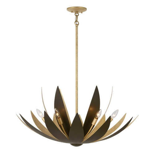 Savoy House Loto Six Light Pendant in Centura and Burnished Gold - 7-4628-6-24 Savoy House Loto Six Light Pendant in Centura and Burnished Gold - 7-4628-6-24