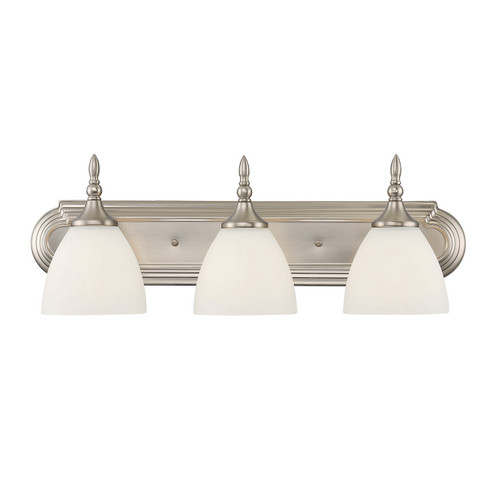 Savoy House Herndon Three Light Bath Bar in Satin Nickel - 8-1007-3-SN Savoy House Herndon Three Light Bath Bar in Satin Nickel - 8-1007-3-SN