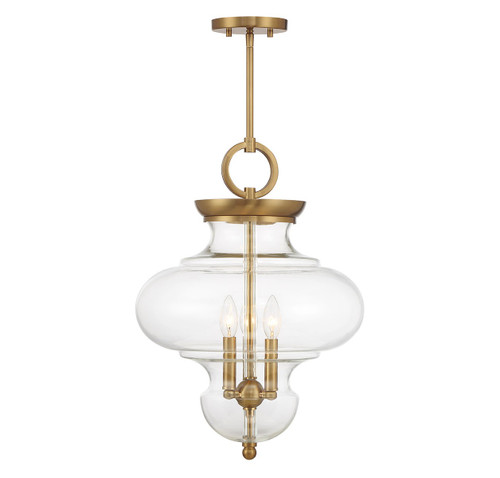 Savoy House Bergdorf Three Light Pendant in Warm Brass - 7-5801-3-322 Savoy House Bergdorf Three Light Pendant in Warm Brass - 7-5801-3-322
