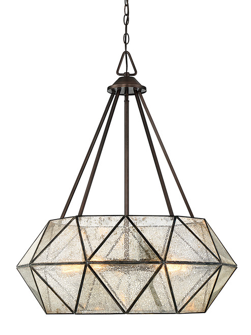 Savoy House Tartan Five Light Pendant in Oiled Burnished Bronze - 7-9009-5-28 Savoy House Tartan Five Light Pendant in Oiled Burnished Bronze - 7-9009-5-28