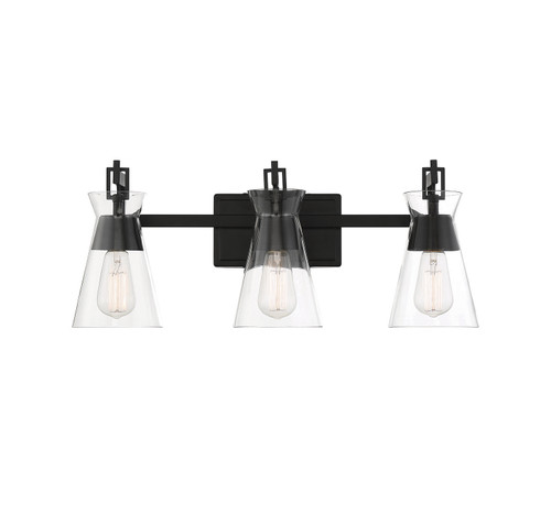 Savoy House Lakewood Three Light Bathroom Vanity in Matte Black - 8-1830-3-BK Savoy House Lakewood Three Light Bathroom Vanity in Matte Black - 8-1830-3-BK