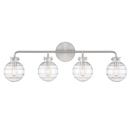 Savoy House Mason Four Light Bathroom Vanity in Satin Nickel - 8-4300-4-SN Savoy House Mason Four Light Bathroom Vanity in Satin Nickel - 8-4300-4-SN