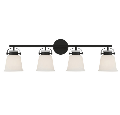 Savoy House Kaden Four Light Bathroom Vanity in Matte Black - 8-1627-4-BK Savoy House Kaden Four Light Bathroom Vanity in Matte Black - 8-1627-4-BK
