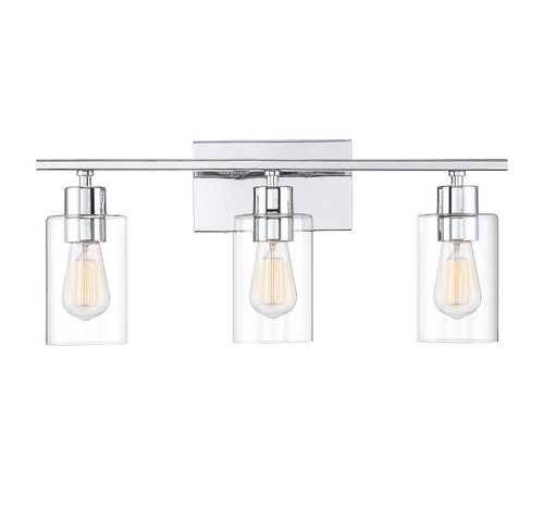 Savoy House Lambert Three Light Bath Bar in Polished Chrome - 8-2149-3-11 Savoy House Lambert Three Light Bath Bar in Polished Chrome - 8-2149-3-11
