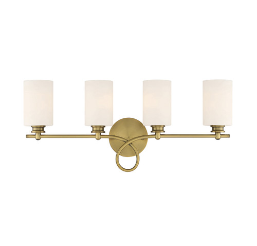 Savoy House Woodbury Four Light Bath Bar in Warm Brass - 8-530-4-322 Savoy House Woodbury Four Light Bath Bar in Warm Brass - 8-530-4-322