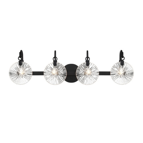 Savoy House Addison Four Light Bathroom Vanity in Matte Black - 8-3981-4-BK Savoy House Addison Four Light Bathroom Vanity in Matte Black - 8-3981-4-BK