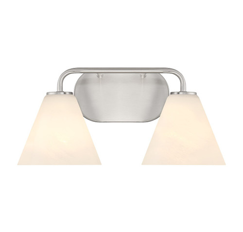 Savoy House Blair Two Light Bathroom Vanity in Satin Nickel - 8-2988-2-SN Savoy House Blair Two Light Bathroom Vanity in Satin Nickel - 8-2988-2-SN