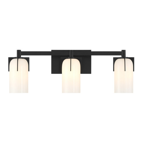 Savoy House Caldwell Three Light Bathroom Vanity in Matte Black - 8-4128-3-BK Savoy House Caldwell Three Light Bathroom Vanity in Matte Black - 8-4128-3-BK