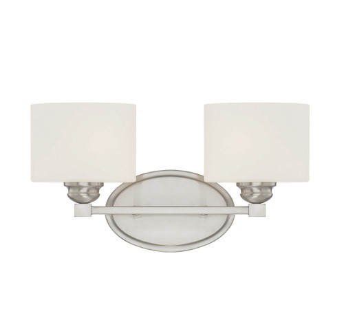 Savoy House Kane Two Light Bath Bar in Satin Nickel - 8-890-2-SN Savoy House Kane Two Light Bath Bar in Satin Nickel - 8-890-2-SN