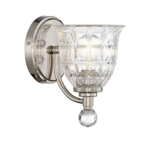 Savoy House Birone One Light Wall Sconce in Polished Nickel - 9-880-1-109 Savoy House Birone One Light Wall Sconce in Polished Nickel - 9-880-1-109