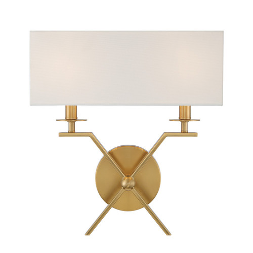 Savoy House Arondale Two Light Wall Sconce in Warm Brass - 9-3305-2-322