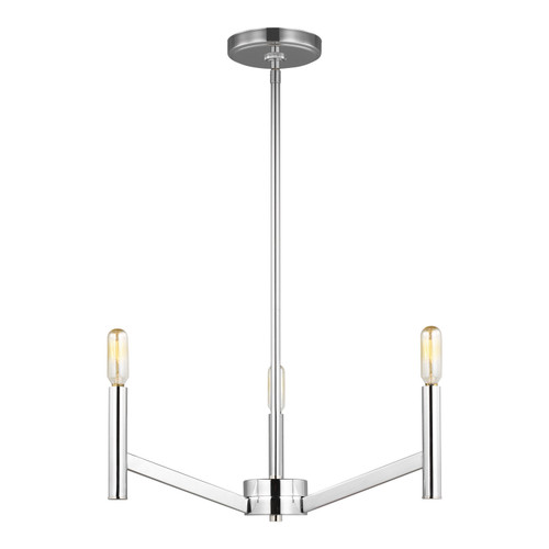 Visual Comfort Studio Vector Three Light Chandelier in Chrome - 3124303EN-05 Visual Comfort Studio Vector Three Light Chandelier in Chrome - 3124303EN-05