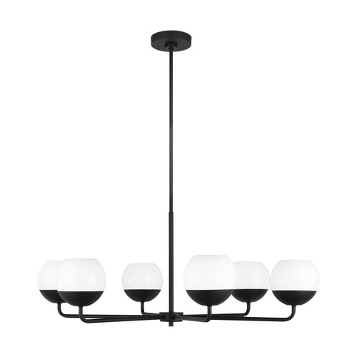 Visual Comfort Studio Alvin Six Light Chandelier in Midnight Black - 3168106-112 Visual Comfort Studio Alvin Six Light Chandelier in Midnight Black - 3168106-112