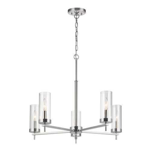 Visual Comfort Studio Zire Five Light Chandelier in Chrome - 3190305-05 Visual Comfort Studio Zire Five Light Chandelier in Chrome - 3190305-05