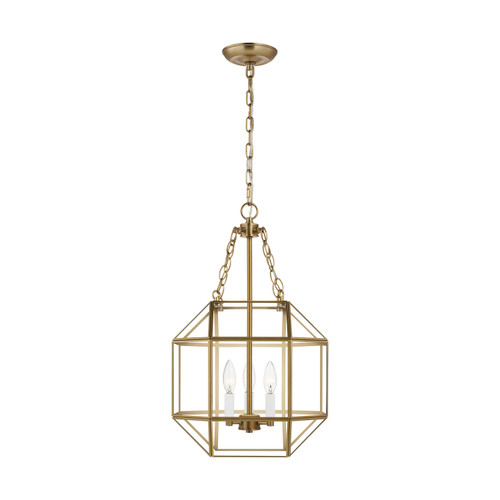 Visual Comfort Studio Morrison Three Light Lantern in Satin Brass - 5179403EN-848 Visual Comfort Studio Morrison Three Light Lantern in Satin Brass - 5179403EN-848