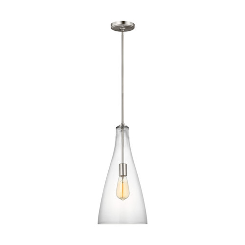 Visual Comfort Studio Arilda One Light Pendant in Brushed Nickel - 6537001EN7-962 Visual Comfort Studio Arilda One Light Pendant in Brushed Nickel - 6537001EN7-962