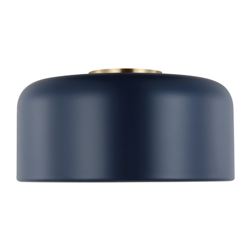 Visual Comfort Studio Malone One Light Flush Mount in Navy - 7605401-127 Visual Comfort Studio Malone One Light Flush Mount in Navy - 7605401-127