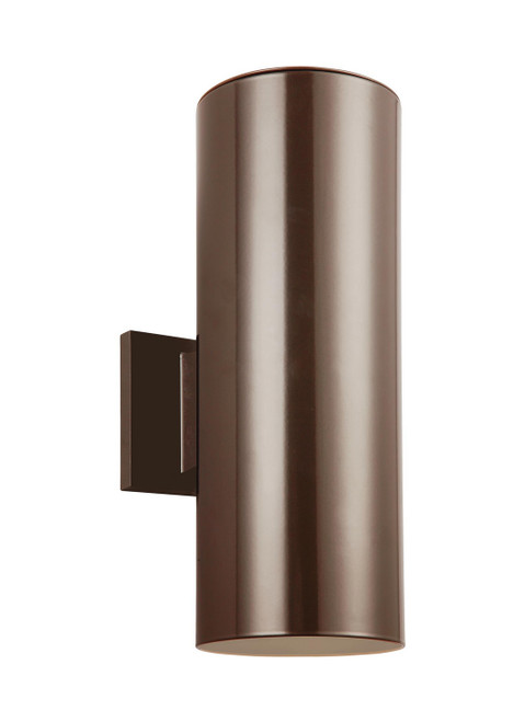 Visual Comfort Studio Outdoor Cylinders Two Light Outdoor Wall Lantern in Bronze - 8313802-10 Visual Comfort Studio Outdoor Cylinders Two Light Outdoor Wall Lantern in Bronze - 8313802-10