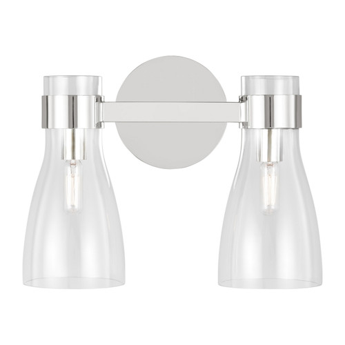 Visual Comfort Studio Moritz Two Light Bath Fixture in Polished Nickel - AEV1002PN Visual Comfort Studio Moritz Two Light Bath Fixture in Polished Nickel - AEV1002PN
