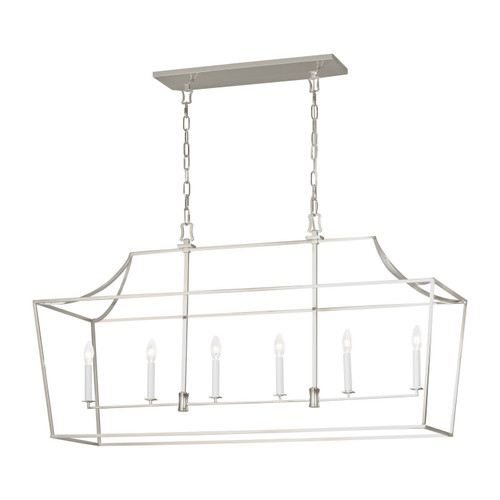 Visual Comfort Studio Southold Six Light Linear Lantern in Polished Nickel - CC1036PN Visual Comfort Studio Southold Six Light Linear Lantern in Polished Nickel - CC1036PN