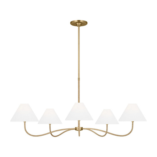 Visual Comfort Studio Laguna Five Light Chandelier in Burnished Brass - CC1695BBS