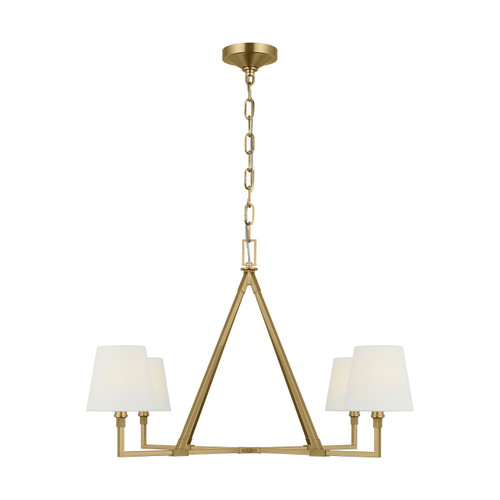 Visual Comfort Studio Perth Four Light Chandelier in Burnished Brass - CC1724BBS Visual Comfort Studio Perth Four Light Chandelier in Burnished Brass - CC1724BBS
