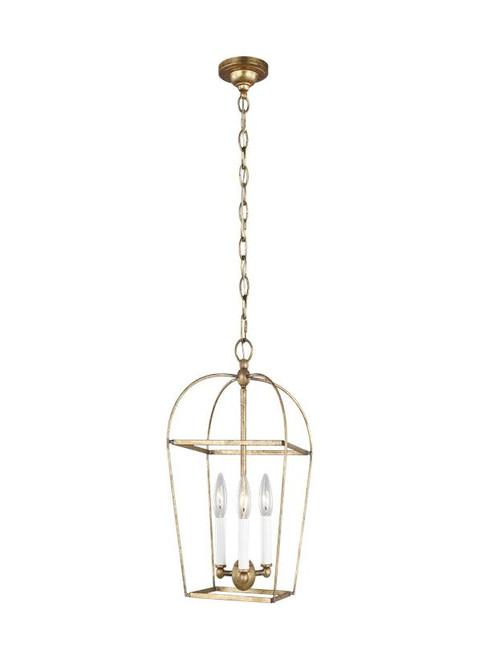 Visual Comfort Studio Stonington Three Light Mini Lantern in Antique Gild - CC1423ADB Visual Comfort Studio Stonington Three Light Mini Lantern in Antique Gild - CC1423ADB