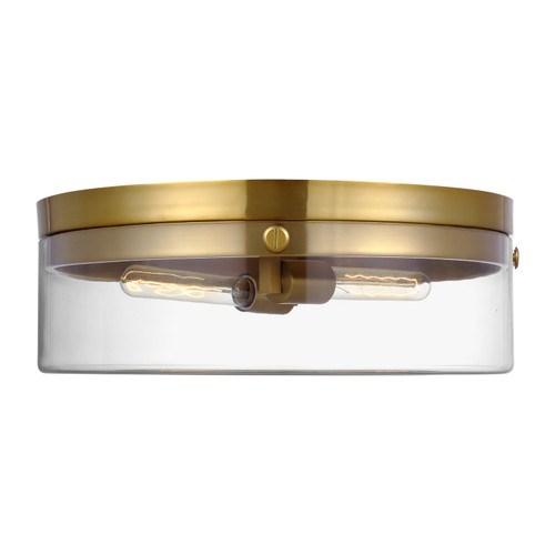 Visual Comfort Studio Garrett Two Light Flush Mount in Burnished Brass - CF1032BBS Visual Comfort Studio Garrett Two Light Flush Mount in Burnished Brass - CF1032BBS